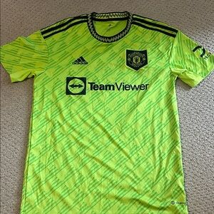 Adidas Bright Green Manchester United Men's Jersey